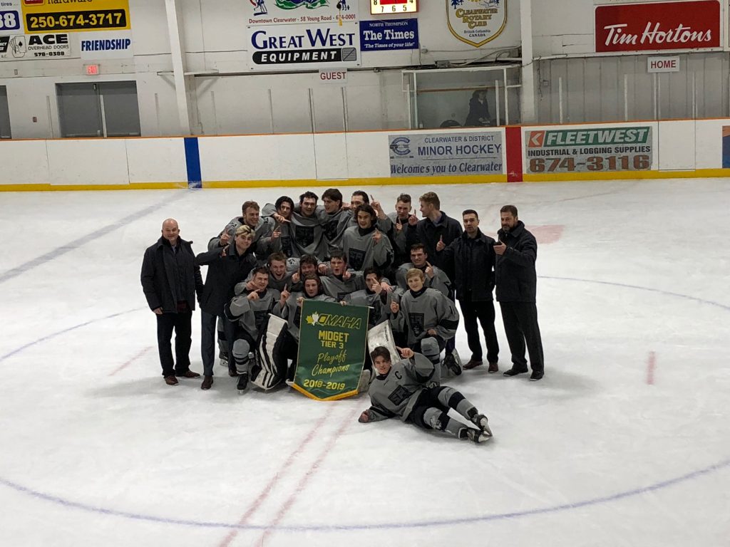 Revelstoke Midget Hockey Players Skating in Salmon Arm Headed to